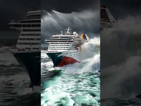 Can a Cruise Ship Outrun a Tidal Wave? #wavescrashing #waves #cruiseship