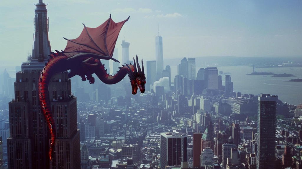 Dragão Inflável Gigante Decora o Empire State Building em Homenagem a Série de TV