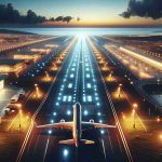 A realistic, high-definition depiction of the symbolism of a recovering airline industry following the lifting of European travel restrictions. The image should convey optimism and progress. It features an illuminated runway with a plane on it, ready to take off. The dusk-lit sky represents the end of a challenging period. Moreover, the glowing lights of the airport terminal reflect the hustle and bustle of people excited to resume their journeys.